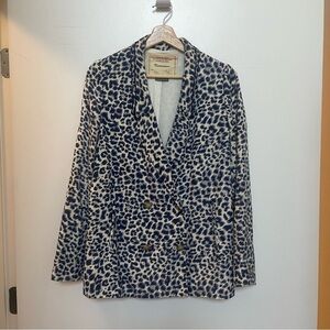 Anthropologie Leopard Print Double-Breasted Women's Jacket